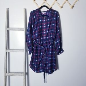 NWT INDULGE RED, WHITE & BLUE DRESS SIZE 3X WITH REMOVABLE BELT